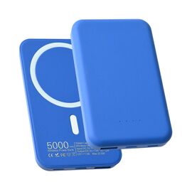 Univerzalna Back Up Baterija prenosiva baterija Magsafe PD 5000 mAh plava.