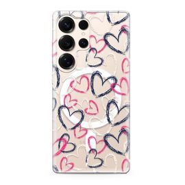 Futrola silikonska print MagSafe - Samsung S938 Galaxy S25 Ultra 5G heart (MS).