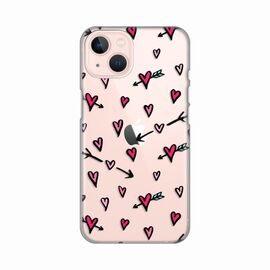 Silikonska futrola PRINT Skin - iPhone 13 Hearts Pattern.