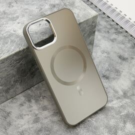 Futrola COLOR METAL MagSafe - iPhone 13 (6.1) srebrna (MS).