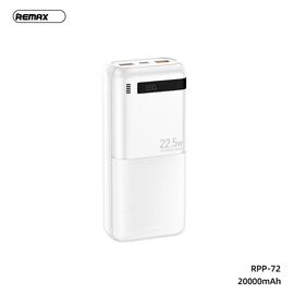 Univerzalna Back Up Baterija prenosiva baterija REMAX Piloteer Series RPP-72 20W+22.5W Fast Charging 20000mAh beli.