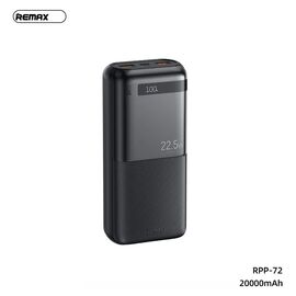 Univerzalna Back Up Baterija prenosiva baterija REMAX Piloteer Series RPP-72 20W+22.5W Fast Charging 20000mAh crni.