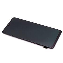 LCD displej (ekran) - Samsung A415F Galaxy A41 + Touch screen + frame black (crni) OLED (MS).