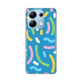 Silikonska futrola PRINT - Xiaomi Redmi Note 13 4G (EU) Happy Lines blue.