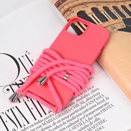 Futrola Crossbody - iPhone 13 pink.