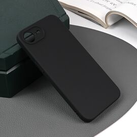 Silikonska futrola Skin - iPhone 16e mat crna.