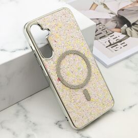 Futrole GLAM GLOW MagSafe - Samsung A556 Galaxy A55 5G siva (MS).