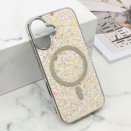 Futrole GLAM GLOW MagSafe - iPhone 16 (6.1) siva (MS).