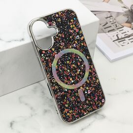 Futrole GLAM GLOW MagSafe - iPhone 16 (6.1) crna (MS).