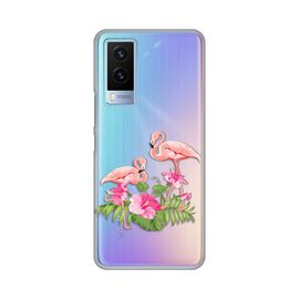 Silikonska futrola PRINT Skin - Vivo Y71T Flamingo.