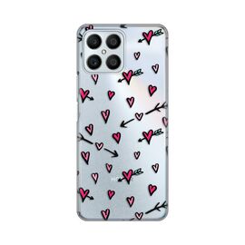 Silikonska futrola PRINT Skin - Huawei Honor X8 Heart Pattern.