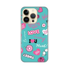 Silikonska futrola PRINT - iPhone 14 Pro Love.