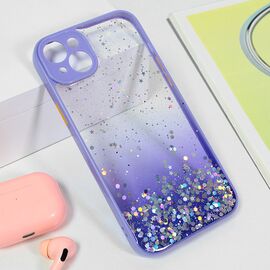 Futrola Frame Glitter - iPhone 15 Plus ljubicasta.