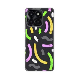 Silikonska futrola PRINT - Huawei Honor X6a Happy Lines gray.