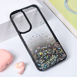 Futrola Frame Glitter - Samsung A556 Galaxy A55 5G crna.