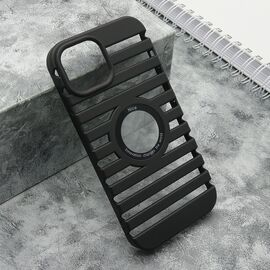 Futrola LINES LOGO CUT - iPhone 15 crna (MS).