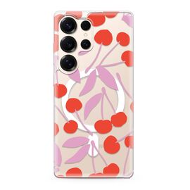 Futrola silikonska print MagSafe - Samsung S938 Galaxy S25 Ultra 5G cherry (MS).