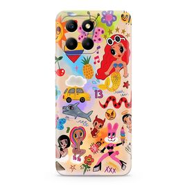 Silikonska futrola ultra tanka (skin) PRINT CLEAR - Huawei Honor X6 ND0326 (MS).