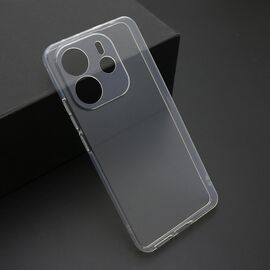 Silikonska futrola ultra tanka (skin) PROTECT - Xiaomi Redmi Note 14 4G providna (bela) (MS).