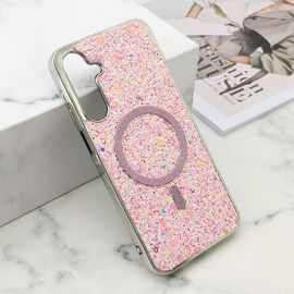 Futrole GLAM GLOW MagSafe - Samsung A166 Galaxy A16 5G roze (MS).