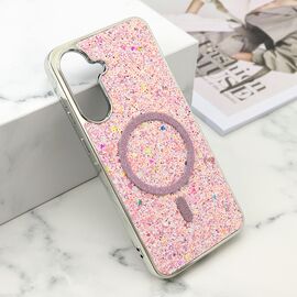 Futrola GLAM GLOW MagSafe - Samsung A566 Galaxy A56 5G roze (MS).