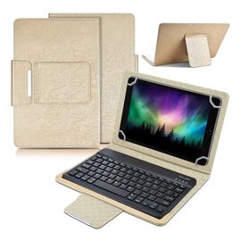 Futrola sa Bluetooth Tastaturom Leather - Tablet 10" Univerzalna zlatna.
