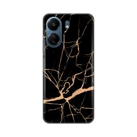 Silikonska futrola PRINT - Xiaomi Redmi 13C All black (crni).