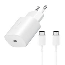 Kucni punjac PD Fast charger 25W 3A PPS - Samsung HQ sa PD Type C kablom CE beli.
