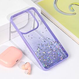 Futrola Frame Glitter - Xiaomi Redmi Note 14 5G ljubicasta.