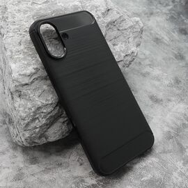 Silikonska futrola BRUSHED - iPhone 16 Plus (6.7) crna (MS).