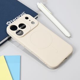 Silikonska futrola Teracell Giulietta Magsafe - iPhone 17 Pro bela.