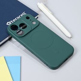 Silikonska futrola Teracell Giulietta Magsafe - iPhone 17 Pro tamno zelena.