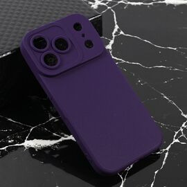 Silikonska futrola Teracell Giulietta - iPhone 17 Pro mat tamno ljubicasta.