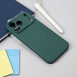 Silikonska futrola Teracell Giulietta Magsafe - iPhone 17 Pro Max 6.9 tamno zelena.