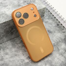 Futrola COLOR METAL Magsafe - iPhone 17 Pro (6.3) narandzasta (MS).