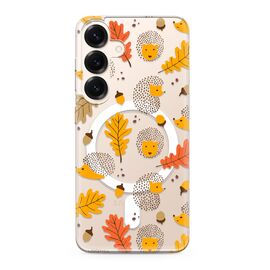 Futrola silikonska print MagSafe - Samsung S931 Galaxy S25 5G leaves (MS).