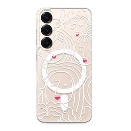 Futrola silikonska print MagSafe - Samsung S931 Galaxy S25 5G faces (MS).