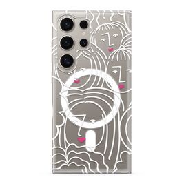 Futrola silikonska print MagSafe - Samsung S928 Galaxy S24 Ultra 5G faces (MS).