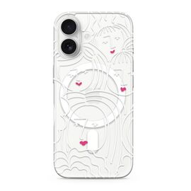 Futrola silikonska print MagSafe - iPhone 17 faces (MS).