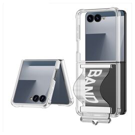 Futrola providna STRAP - Samsung F751B Galaxy Z Flip 7 5G bela (GKK case) (MS).