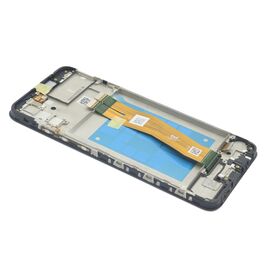 LCD displej (ekran) - Samsung A025 Galaxy A02s + Touch screen + frame black (crni) (161mm-zuti flet) Full ORG EU (GH81-20181A) (MS).