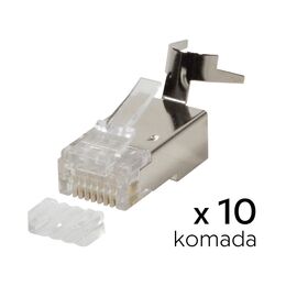 Konektor RJ45 metal CAT 7 10 kom.