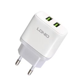 Kucni punjac LDNIO A2221 2xUSB, 12W beli.