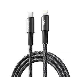 Data kabl REMAX Velocity CB25 Fast charging 30W Type C na iPhone lightning 1.2M crni.
