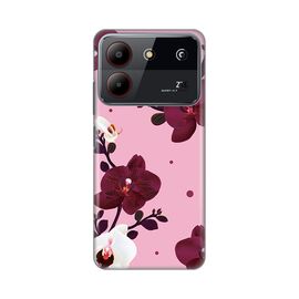 Silikonska futrola PRINT Skin - ZTE Blade A54 Pink Orchid.