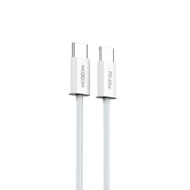 USB data kabl MOXOM MX-CB238 PD 60W Type-C na Type-C beli (MS).