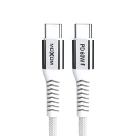 USB data kabl Moxom MX-CB235 PD 60W Type-C na Type-C 1m beli (MS).