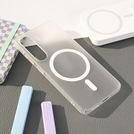 Futrola Magsafe mat PC - Samsung S931 Galaxy S25 bela.