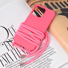 Futrola Crossbody - iPhone 13 Pro pink.