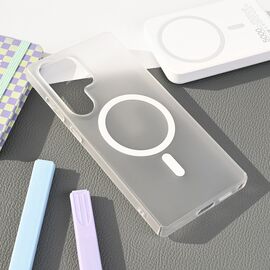 Futrola Magsafe mat PC - Samsung S938 Galaxy S25 Ultra bela.